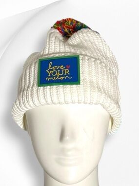 NWOT LOVE YOUR MELON SUPERHERO POM BEANIE